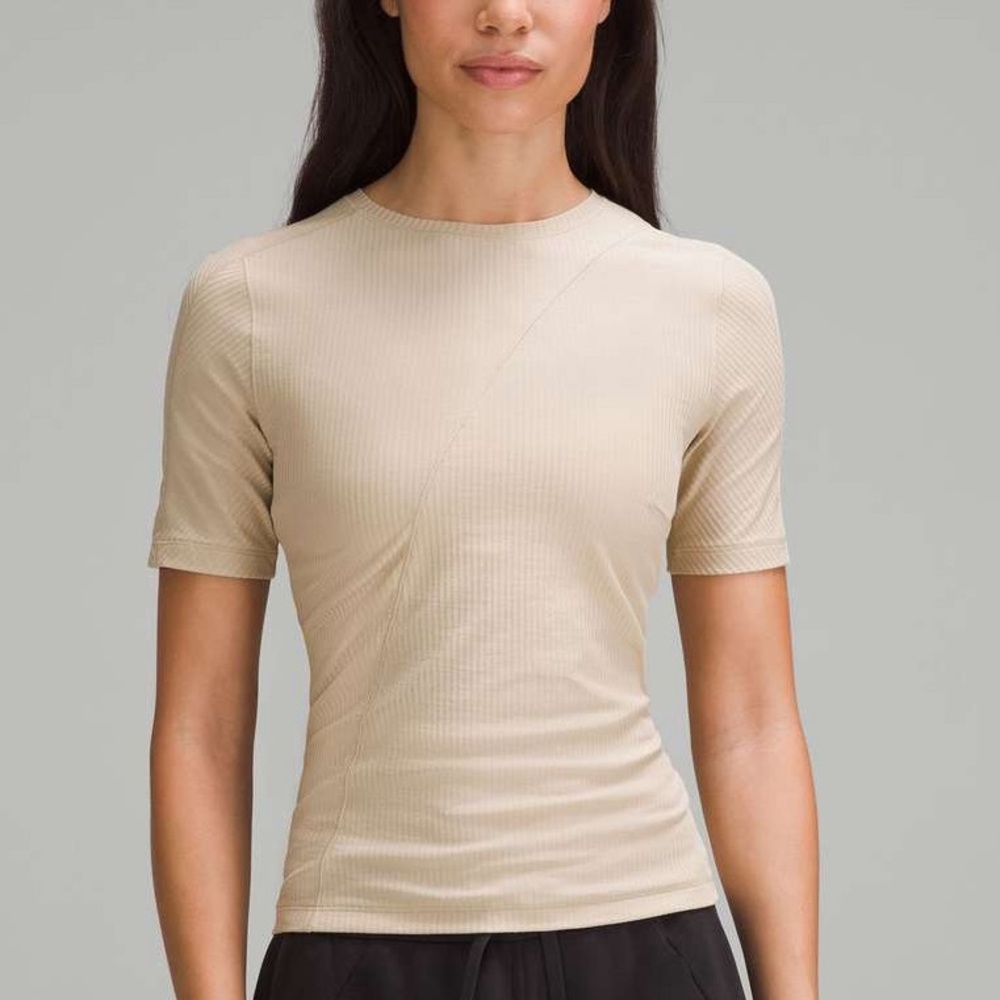 Lululemon Asymmetrical Ribbed Cotton T-Shirt - Sz S